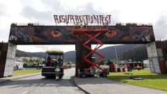 Montaje del recinto del Resurrection Fest.