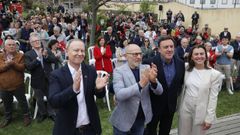 Rafa Villarino, Valentín González Formoso, Paco Rodríguez y Natalia González, este sábado en As Burgas, en Ourense