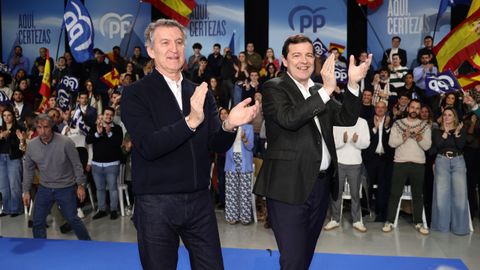Feijoo y Ma�ueco en el cierre de campa�a del PP.