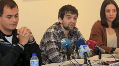 Miguel Castro y Sa�nza Ruiz acompa�aron a Jorge Su�rez en su presentaci�n como aspirante a candidato de EU a las municipales
