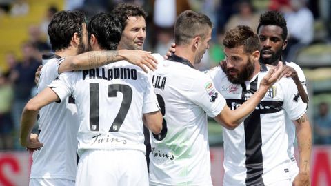 Jugadores del Parma, a finales de mayo