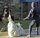 Los manteros fueron perseguidos en Lugo por la polic�a. 