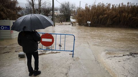 Carretera cortada en Ronda, en M�laga