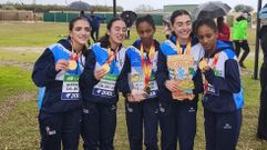 El equipo sub-20 de Galicia estuvo formado por Sandra Gonz�lez, Demeku Paniagua, Debris Paniagua, Sabela Mart�nez y Mar�a Est�vez.