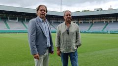 Ignacio Rivera y Tino Fern�ndez, del Grupo �lite, visitaron este martes A Malata.