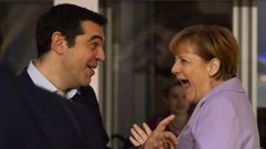 Tsipras y Merkel, en la cumbre