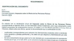 Uno de los requerimientos. Los escritos de Hacienda llegan, en algunos casos, a pocos d�as de prescribir la deuda. 