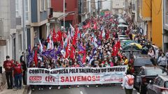Multitudinaria manifestaci�n por las calles de O Grove para reclamar una soluci�n para Thenaisie Provot�