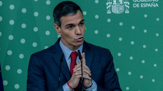 Pedro S�nchez, este lunes en un acto en Madrid.