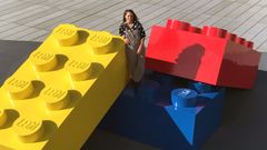 Mar�a Salgado na Lego House, na cidade danesa de Billund.