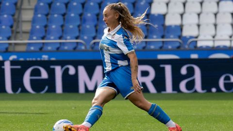 Ainhoa Marín, en un partido del Dépor Abanca