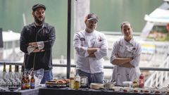 Representantes de Coci�a Ourense, en la presentaci�n del cartel del Ou Yeah! de este a�o