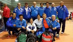 Parte de los 17 atletas que representaron al conjunto viveirense en el campeonato celebrado en Curtis.