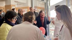 Campaa divulgativa sobre el buen uso de los antibiticos, este martes, en el centro de salud Virxe Peregrina de Pontevedra