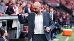 Claudio Gir�ldez, durante el partido del Celta de este domingo en San Mam�s ante el Athletic Club.