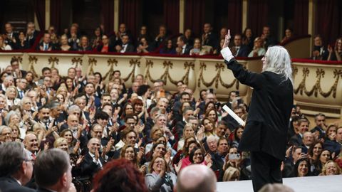 La artista estadounidense Patti Smith tras recibir el Premio Princesa de Asturias de las Artes.