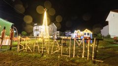 Encendido de la decoracin navidea de Brandomil, en Zas