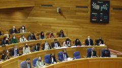 Momento de la votaci�n de la petici�n del traspaso, esta ma�ana en el Parlamento