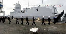 Foto de archivo de la entrega, en Navantia, de la quinta fragata noruega, en enero del 2011.