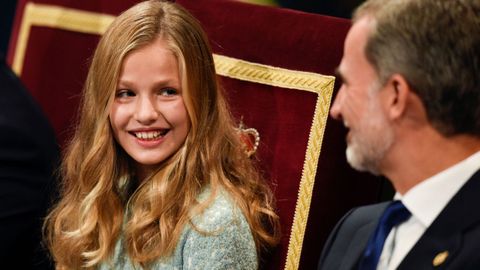 La princesa Leonor y el rey Felipe VI