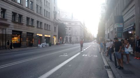 La V�a Laietana vac�a a las 19.30, dos horas despu�s del atentado