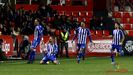 Real Oviedo Lorca Nando Horizontal.Los futbolistas del Lorca, con Nando a la derecha, celebran el segundo gol en Tarragona