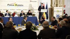 Besteiro, durante su intervenci�n en un desayuno informativo celebrado ayer en Santiago.