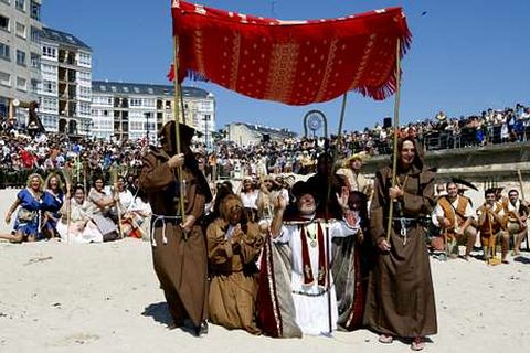 Intervenci�n del obispo san Gonzalo para evitar la invasi�n vikinga.