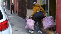 Desalojo reciente en una vivienda okupada de la calle San Lucas, en Os Mallos, dirigido por la Polic�a Nacional 