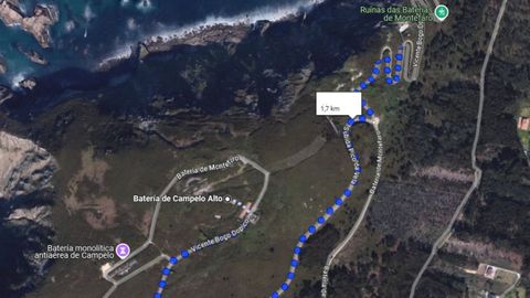 Parte de la senda que se habilitará en Campelo