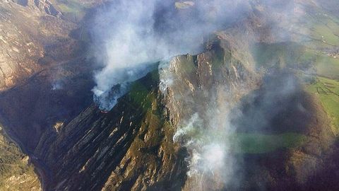 Incendio en Salas