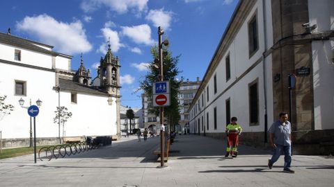 El peatonalizado casco histrico de Lugo