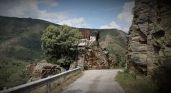Zona del mirador de Pontenovo, en la que se quedaron atorados los camiones