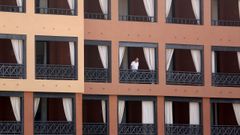 Uno de los hu�spedes del hotel aislado en Tenerife
