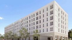 El edificio distribuye las viviendas en cinco plantas y un �tico, con plantas subterr�neas para aparcamientos y trasteros