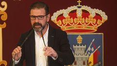 El alcalde de Ferrol, �ngel Mato, durante una comparecencia en el Concello, en foto de archivo