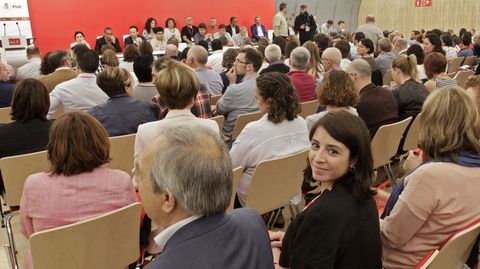 Adriana Lastra, que liderar� a los delegados asturianos en el comit� federal del PSOE, durante el Congreso extraordinario de la Federaci�n Socialista Asturiana, en el participan un total de 265 delegados que eligen a los 45 delegados de la FSA-PSOE que acudir�n al 39 Congreso Federal socialista