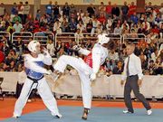 Cientos de aficionados viendo un combate de la �ltima edici�n. 
