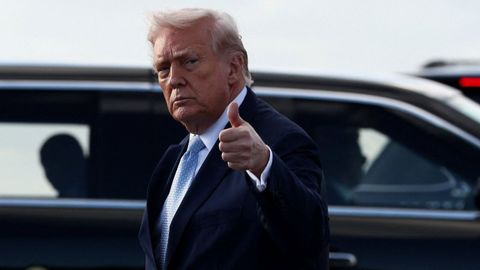 Donald Trump en una imagen tomada el pasado viernes en Palm Beach (Florida).