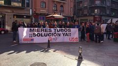 Manifestaci�n de los trabajadores de Mieres Tubos