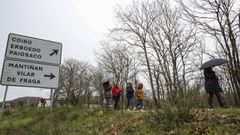 Inmediaciones de la AC-523, donde se ubica la v&iacute;a de servicio transferida al Concello de A Laracha.