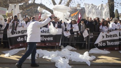 Protestas de m�dicos en Barcelona.