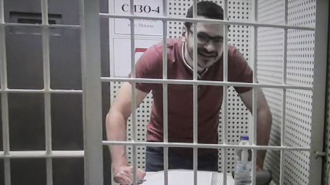 Ili� Yashin, que cumple ocho a�os y medio de c�rcel por criticar la actuaci�n del Ej�rcito ruso en Ucrania, este mi�rcoles ante el tribunal.