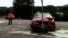 Uno de los veh�culos implicado en el accidente de Vilamart�n