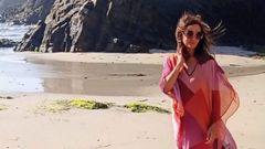 �ngeles Sobrado, dise�adora de Angalie, vistiendo uno de sus kaftanes.