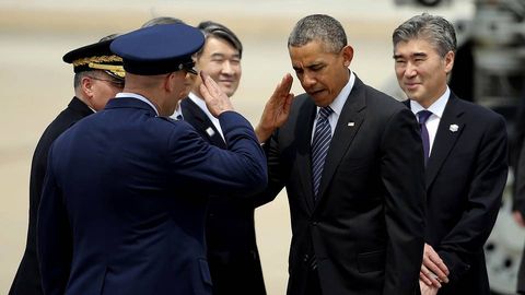 Obama, a su llegada a Se�l