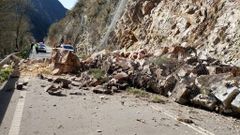 Argayo en la AS-15, en Tineo.