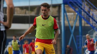 El exc�ltico Thomas Carrique, en un entrenamiento con su actual club, el Andorra.