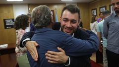 Diego Daz (PSOE), alcalde de Val do Dubra, tras su toma de posesin como regidor