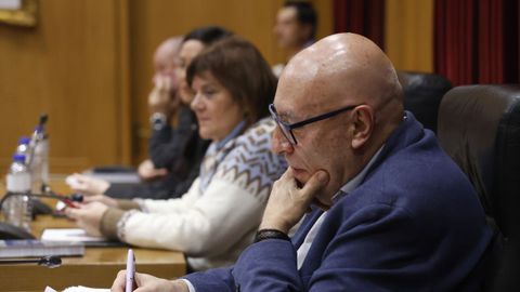 Xos� Carlos Valc�rcel, en el pleno celebrado este viernes en la Diputaci�n de Ourense.